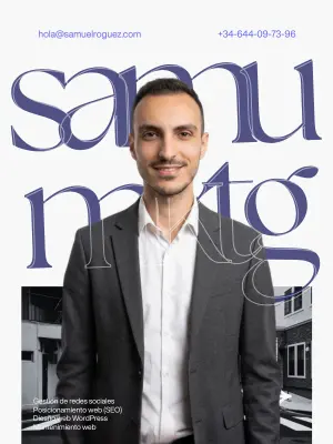 Samuel Roguez, Community Manager principal y consultor de marketing digital en Tenerife, especialista en gestión de redes sociales, SEO y web WordPress.